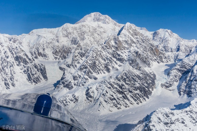 Flying into the East Fork of the Tokositna.