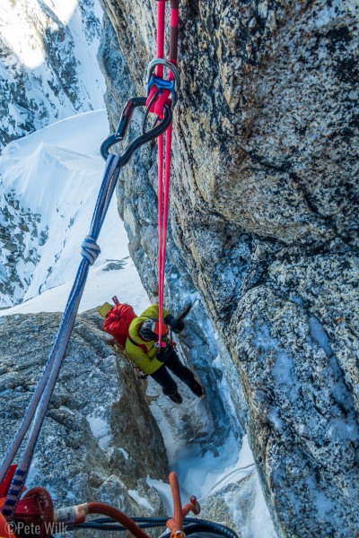 Rappel down the Alley pitch that I lead.