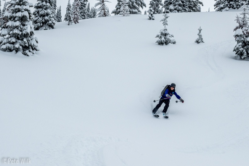 Kasi ripping on one of the first slopes in Low Angle Love.