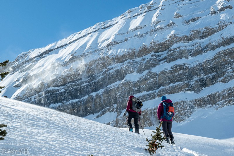 Looking Canadian Rockies-esque!  There were massive cornices and spindrift on this ridgeline.  We were well away from anything that might have fallen off.