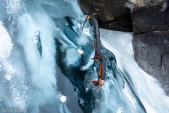 This spot was the thickest clear ice I've ever seen on a climb.