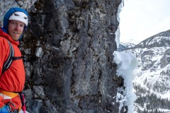 Micah before the traverse to the ice.