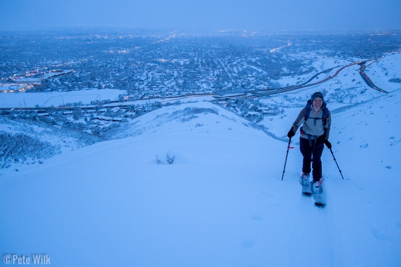 Looking down on the city as the light grew.