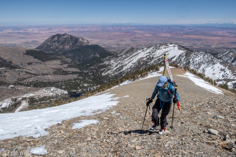 I guess we are those people who take off their skis and walk uphill at times.