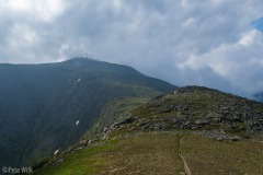 Looking at the humid and cloudy skies we'd have for the rest of the day.  Mt. Washington in the distance.