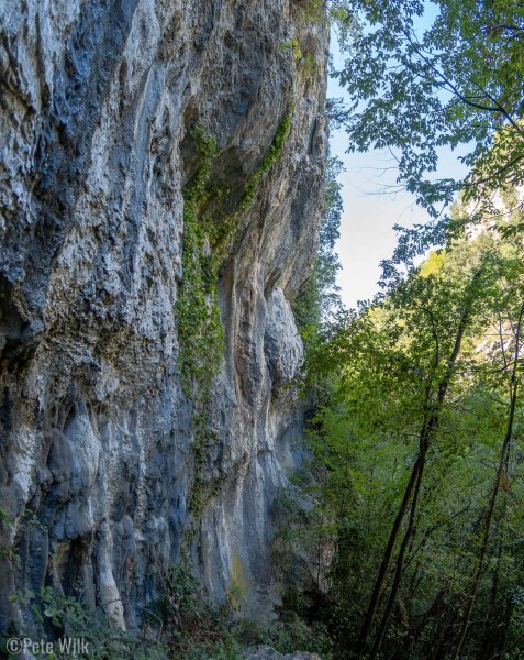 While not really a good climbing shot, this is Buzetski Kanjon, a fantastic and hard climbing zone not far from town.