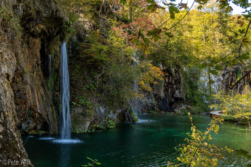 The falls, the color of the crystal clear water and the plants all make this a magical place.