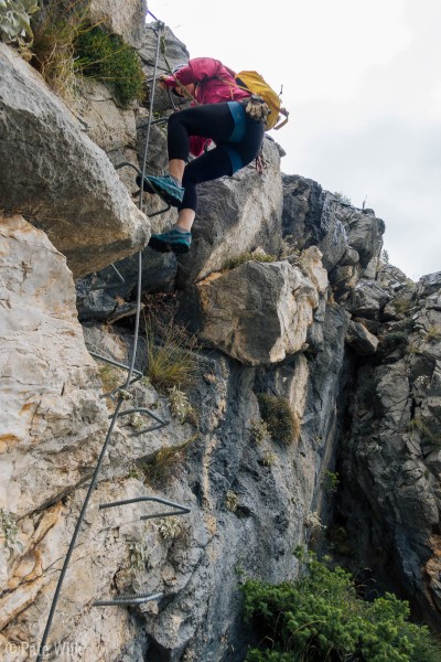 Crux of the via ferrata.