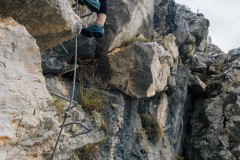 Crux of the via ferrata.