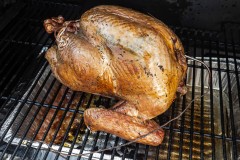I cooked the turkey in the Traeger on Tuesday.