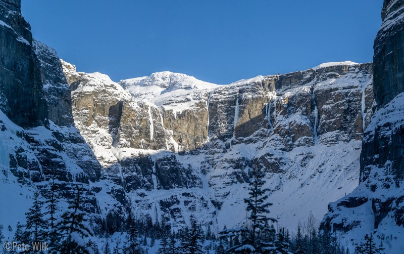 The mega climbs in this canyon are even more impressive with sunny skies.