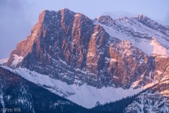 Sunrise in Canmore from the place we crashed for the night.