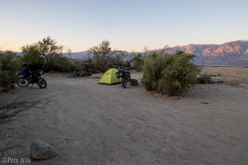 Camp at the end of a long day 3, at perhaps the least expected thing to see in the desert.