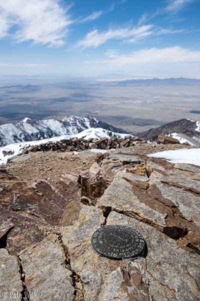 On the summit of Deseret Peak.