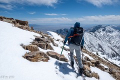 Piecing our way around some rocky sections back to the near the saddle about the Twins.