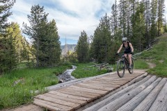 Riding aroudn Galena Lodge.