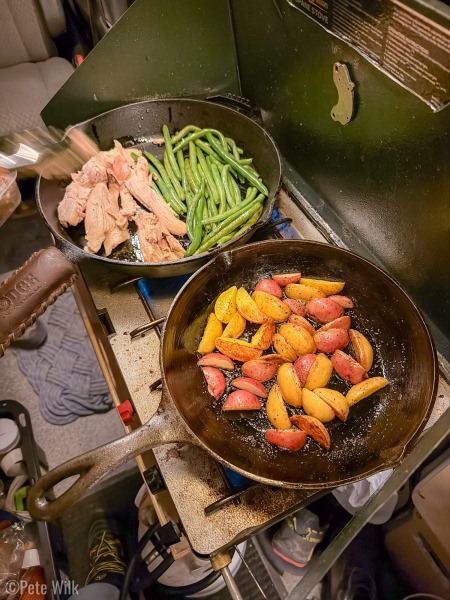 Thanksgiving dinner.  I cooked the turket on the Traedger ahead of time as I've done the last few years.