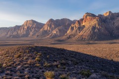 Beautiful sunrise views on the peak of Red Rocks from the loop road.