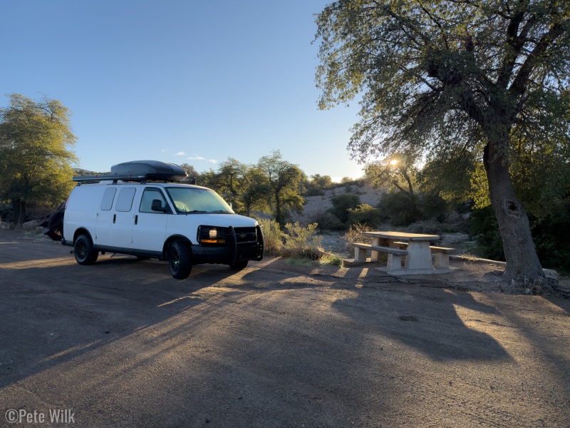 We got a chance to stay at Oak Flat Campground while climbing for two days at Queen Creek.