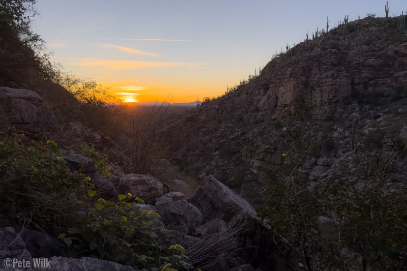 We finally got to Tucson and climbed in La Milagrossa Canyon with Kasi.  This spot is one we hit a couple years ago and had a similarly great sunset.