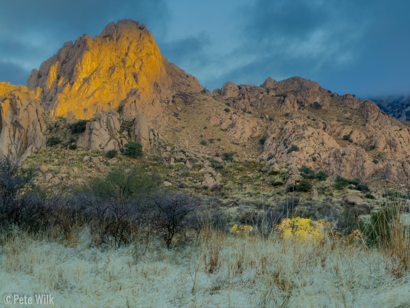 The sun broke free from the clouds for a few moments around sunset.