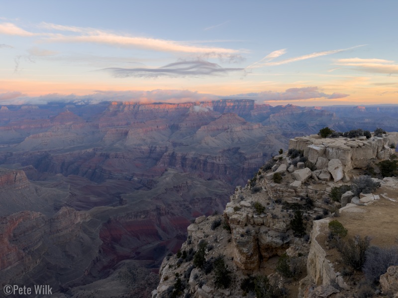 I have seen lots of mountains and they are huge and massive and impressive.  The Grand Canyon is an entirely different feature.  Somehow the lack of stuff ala the canyon, is enormous.