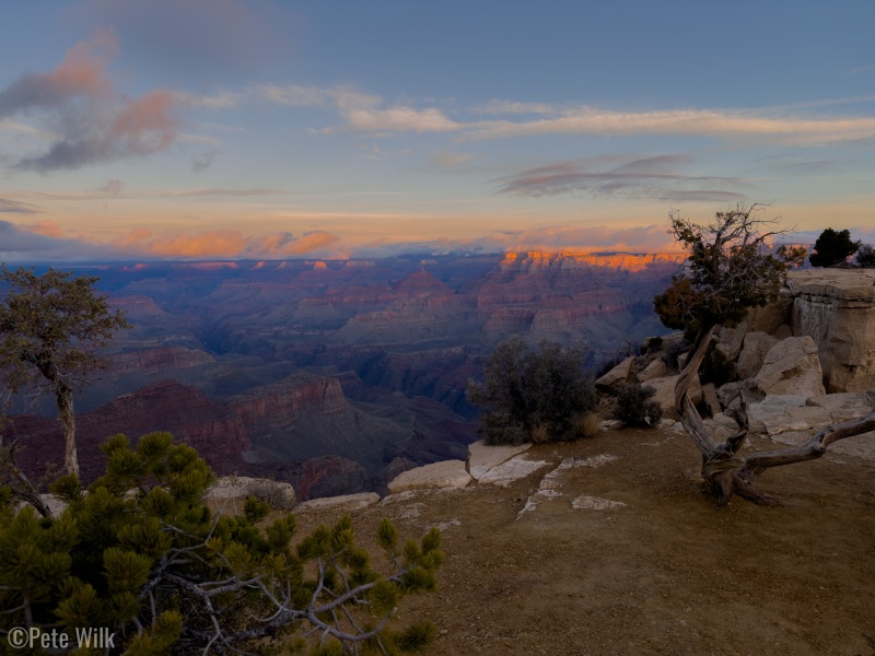 We stayed near the rim of the on Saturday night and waited around for the sunrise.