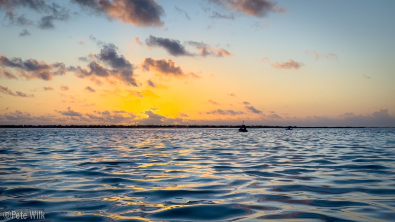 Sunrise over the barrier islands.