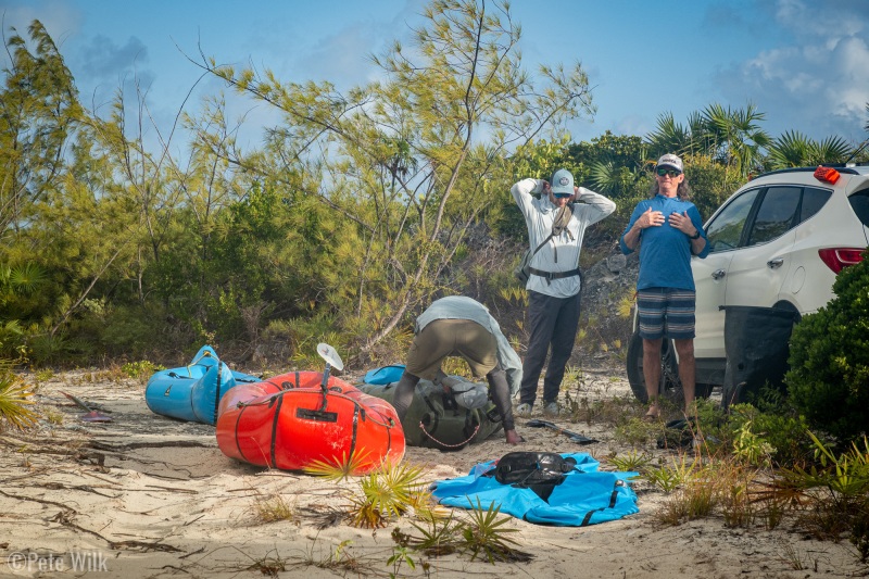 Airing up after parking near the literal end of the road on the island for Wild Cow.