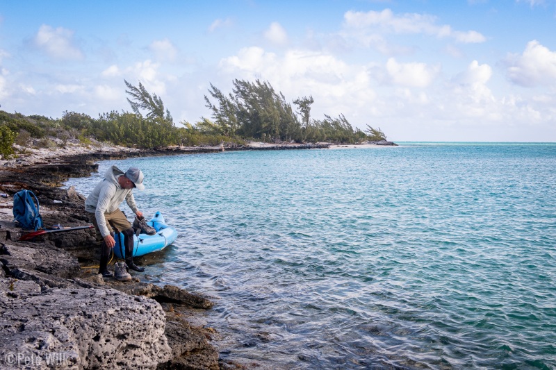 Bruce fighting the wind for the Wild Cow launch.