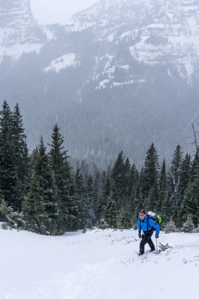 Doug checking out the snow.